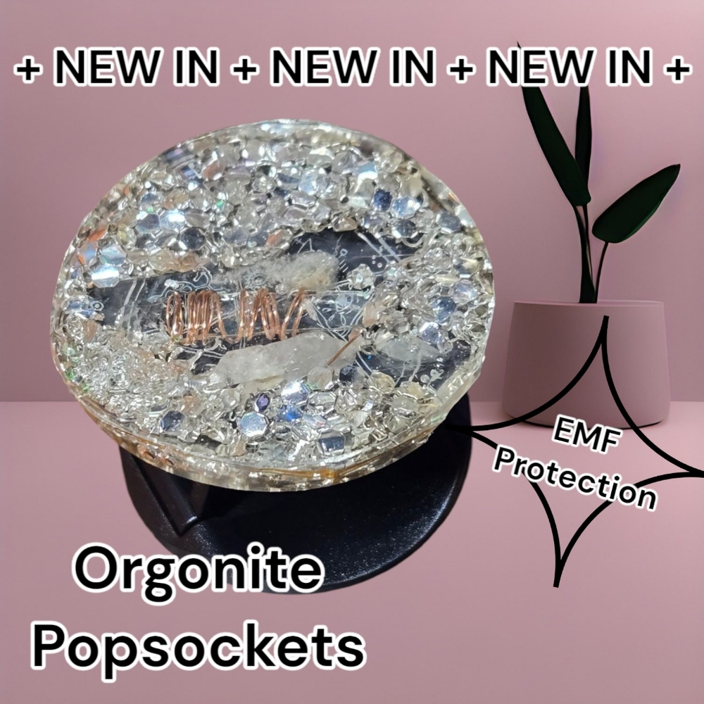 One-of-a-Kind Orgonite EMF Protection PopSocket – Upcycled Energy Art for Phone
